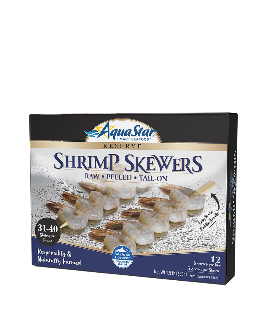 food-service-raw-peeled-tail-on-shrimp-skewers